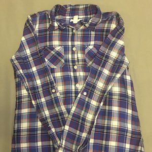 CASLON Button Up Flannel Top